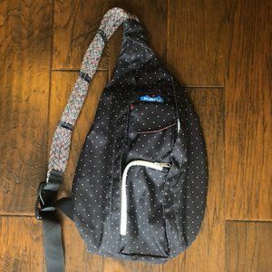 KAVU White Polka Dot Black Polyester Rope Sling